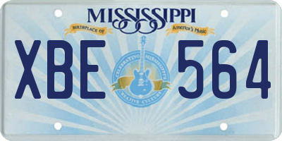 MS license plate XBE564