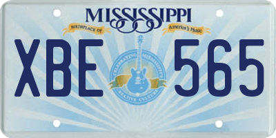 MS license plate XBE565