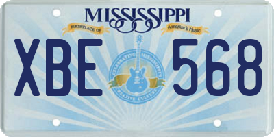 MS license plate XBE568