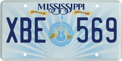 MS license plate XBE569