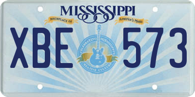 MS license plate XBE573
