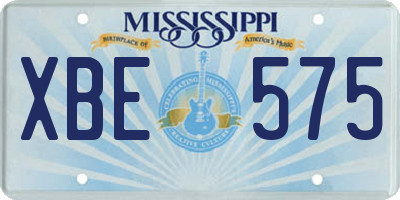 MS license plate XBE575