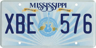 MS license plate XBE576