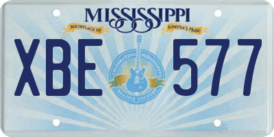 MS license plate XBE577