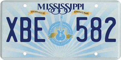 MS license plate XBE582
