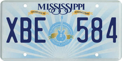 MS license plate XBE584