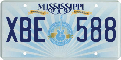 MS license plate XBE588