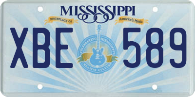 MS license plate XBE589
