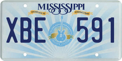 MS license plate XBE591