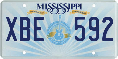 MS license plate XBE592