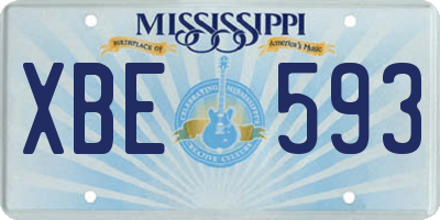 MS license plate XBE593