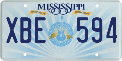 MS license plate XBE594