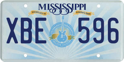 MS license plate XBE596