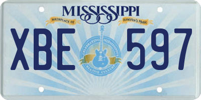 MS license plate XBE597