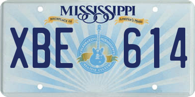 MS license plate XBE614