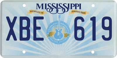 MS license plate XBE619