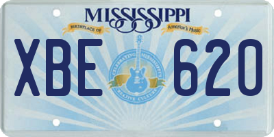 MS license plate XBE620