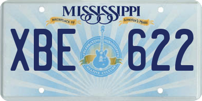 MS license plate XBE622