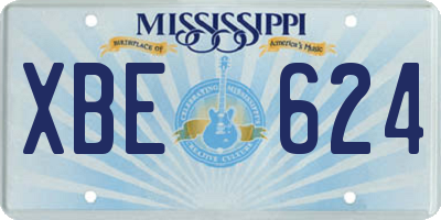 MS license plate XBE624