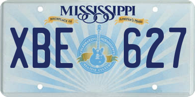 MS license plate XBE627
