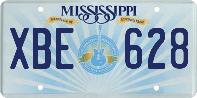 MS license plate XBE628
