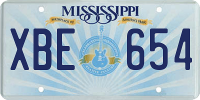 MS license plate XBE654