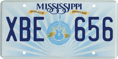 MS license plate XBE656