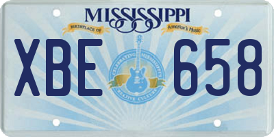 MS license plate XBE658