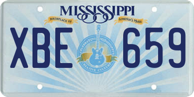 MS license plate XBE659