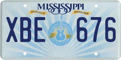 MS license plate XBE676
