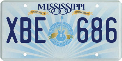 MS license plate XBE686