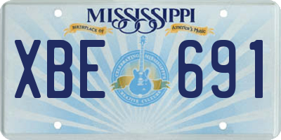 MS license plate XBE691