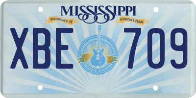 MS license plate XBE709