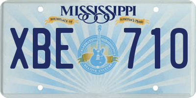 MS license plate XBE710