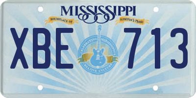 MS license plate XBE713