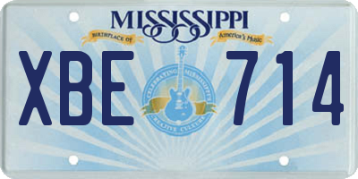 MS license plate XBE714