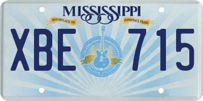 MS license plate XBE715