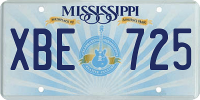 MS license plate XBE725