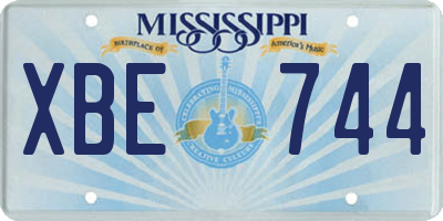MS license plate XBE744