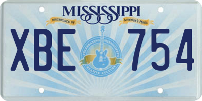 MS license plate XBE754