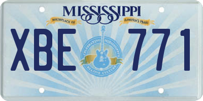 MS license plate XBE771