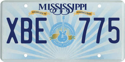 MS license plate XBE775