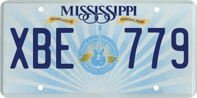 MS license plate XBE779