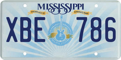 MS license plate XBE786