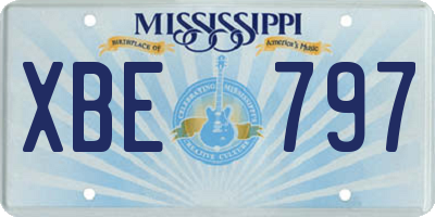 MS license plate XBE797