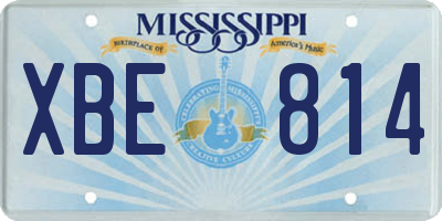 MS license plate XBE814
