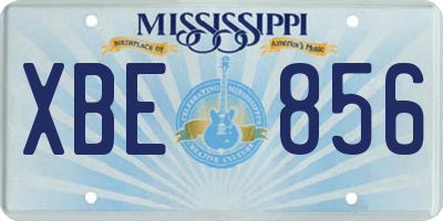 MS license plate XBE856