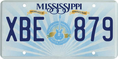 MS license plate XBE879