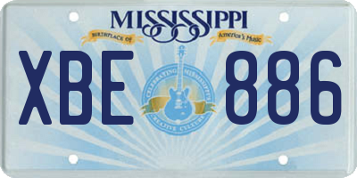 MS license plate XBE886
