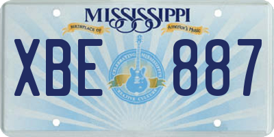 MS license plate XBE887
